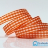 ริบบิ้นผ้าลายสก๊อต สีส้ม