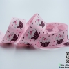 ริบบิ้นผ้าสีชมพูอ่อน พิมพ์ลายคัพเค้ก / Cup Cake ขนาด กว้าง 25 mm