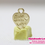 จี้,ตัวห้อยซิป โลหะ สีทอง รูปหัวใจ