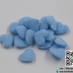 หัวใจตกแต่ง สีฟ้า ขนาด 15 มม. [แพ็ค 20 ชิ้น]