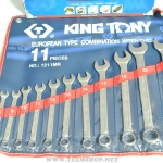 KINGTONY ประแจแหวนข้างปากตาย ชุด 11 ตัว 8-24mm. NO.1211MR Made in Taiwan