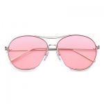 แว่นตา ฮาราจูกุ (Harajuku) สีชมพูอ่อน กรอบสีิเงิน (UV400)