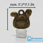 จี้โลหะ วินเทจ สีทองรมดำ รูปกระต่าย