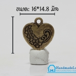 จี้โลหะ วินเทจ สีทองรมดำ รูปหัวใจ