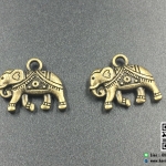 จี้โลหะ สีทองรมดำ ช้าง