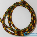 เชือกพีวีซี PVC ถัก สีแดง-เหลือง-เขียว ขนาด 3 mm.