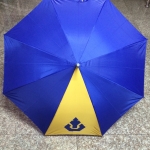 ร่มยาวตอนเดียว22นิ้ว ผ้าUV โครงโลหะ ออโต้เปิด ด้ามจับงอ สกรีนโลโก้