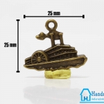 จี้โลหะ วินเทจ สีทองรมดำ รูปเรือ