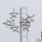 จี้โลหะ สไตล์มินิมอล ( minimal style ) รูปดาว สีนิเกิล