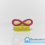 จี้โลหะ สีชมพูพาสเทล รูปอินฟินิตี้ (infinity)
