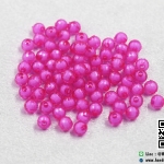 ลูกปัดพลาสติก ทับทิมกรอบ สีชมพู ขนาด 8 มิล (แพ็ค 50 ชิ้น)