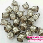 ที่เก็บปลายเชือก ขนาด 6 มิล. สีนิเกิล [แพ็ค 10 ชิ้น]