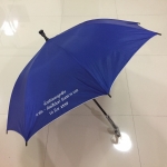 ร่มไม้เท้า 24 นิ้ว ผ้าร่มเคลือบยูวี โครงโลหะ ออโต้เปิด ด้ามจับไม้เท้า สีดำ ปลอกPVC คละสี สกรีนโลโก้