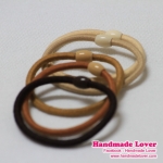 ยางรัดผม โทนสีน้ำตาล [บรรจุ 20 ชิ้น]