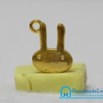 จี้,ตัวห้อยซิป สีทอง กระต่าย