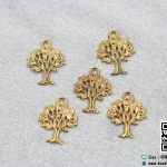 จี้,ตัวห้อยซิป สีทอง รูปต้นไม้