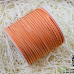 เชือกหนังชามุด สีส้มพีช (3 mm.)