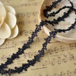 ผ้าลูกไม้ สีดำ สำหรับทำ Choker ขนาด 14 มม.