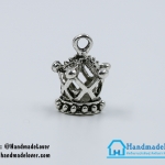 จี้ตัวห้อยซิป สีเงิน รูปมงกุฎ