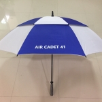 ร่มกอล์ฟ2ชั้น 32นิ้ว ผ้าร่มเคลือบยูวี สลับสี โครงไฟเบอร์ มือเปิด ด้ามจับโฟม ปลอกผ้า คละสี สกรีนโลโก้