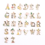 จี้ ตัวอักษร เคลือบสีทอง