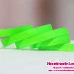 ริบบิ้นผ้า กรอสเกรน สีเขียวสะท้อนแสง #556