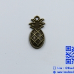 จี้,ตัวห้อยซิป รูปสับปะรด สีทองรมดำ