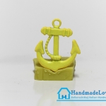 จี้โลหะ สีเหลืองพาสเทล รูปสมอเรือ