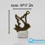 จี้โลหะ วินเทจ สีทองรมดำ รูปนกพิราบ