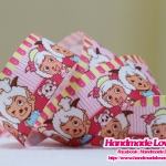 ริบบิ้นผ้าสีขาว พิมพิ์ลายการ์ตูน