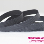 ริบบิ้นผ้า กรอสเกรน สีเทาเข้ม ขนาด กว้าง 6 mm.