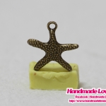 จี้โลหะ,ตัวห้อยซิป ปลาดาว สีทองรมดำ