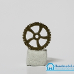 จี้โลหะ วินเทจ สีทองรมดำ รูปฟันเฟือง