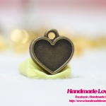 จี้ สีทองรมดำ รูปหัวใจ