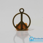 จี้โลหะ สีทองรมดำ รูปพีช (เล็ก)