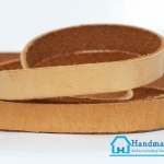 หนังแท้ สีน้ำตาล ขนาด กว้าง 10 mm.