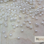 มุกติดเล็บ กลม สีขาว ขนาด 2 มิล