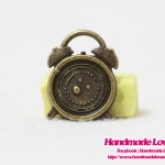 จี้โลหะ,ตัวห้อยซิป นาฬิกาปลุก สีทองรมดำ