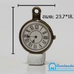 จี้โลหะ วินเทจ สีทองรมดำ รูปนาฬิกา