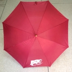 ร่ม24นิ้ว ผ้าUV โครงโลหะ ออโต้เปิด ด้ามจับงอ สกรีนโลโก้