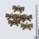 จี้โลหะ,ตัวห้อยซิป โบว์ สีทองรมดำ