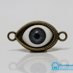 จี้โลหะ สีทองรมดำ รูปตา สีเทา (evil eye) [ใหม่]