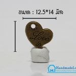 จี้โลหะ วินเทจ สีทองรมดำ รูปหัวใจ Love