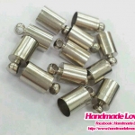 ที่เก็บปลายเชือก สีนิเกิล ขนาด 4 มิล. [แพ็ค 10 ชิ้น]