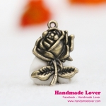 จี้,ตัวห้อยซิป ดอกกุหลาบ