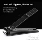 Nail Clipper Cutter กรรไกรตัดเล็บ ขนาดใหญ่ 8X1.45 cm. (( ดำสนิทใหญ่ FA 1ชิ้น ))