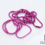 โซ่ไข่ปลา สีชมพู ยาว 10 ซม.
