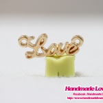 จี้,ตัวห้อยซิป สีทอง "LOVE"