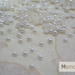 มุกติดเล็บ กลม สีขาว ขนาด 1 มิล