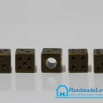 จี้,ตัวห้อยซิป สีทองรมดำ รูปลูกเต๋า